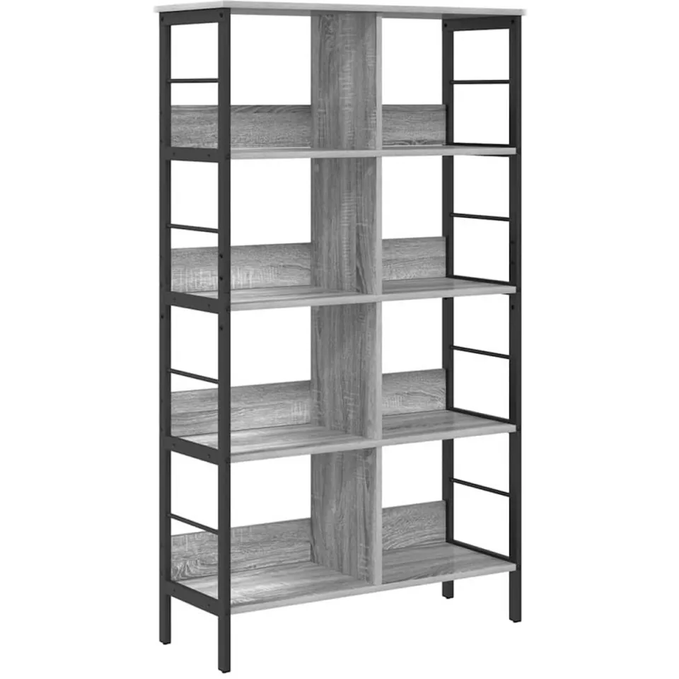 vidaXL Boekenkast Grijs Sonoma 82 x 32 x 144,5 cm Bewerkt hout 8-laags, foto 3
