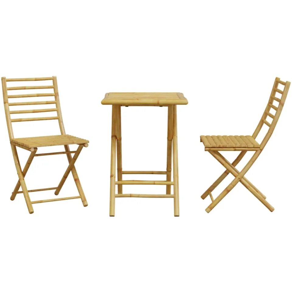 vidaXL 3-delige Bistroset bamboe bruin, foto 4