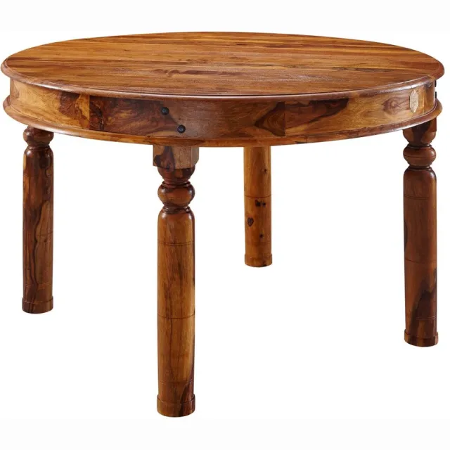 MASSIVMOEBEL24 .DE OXFORD #0332 eettafel lichtbruin gelakt acacia 120x120x76 cm (BxTxH)