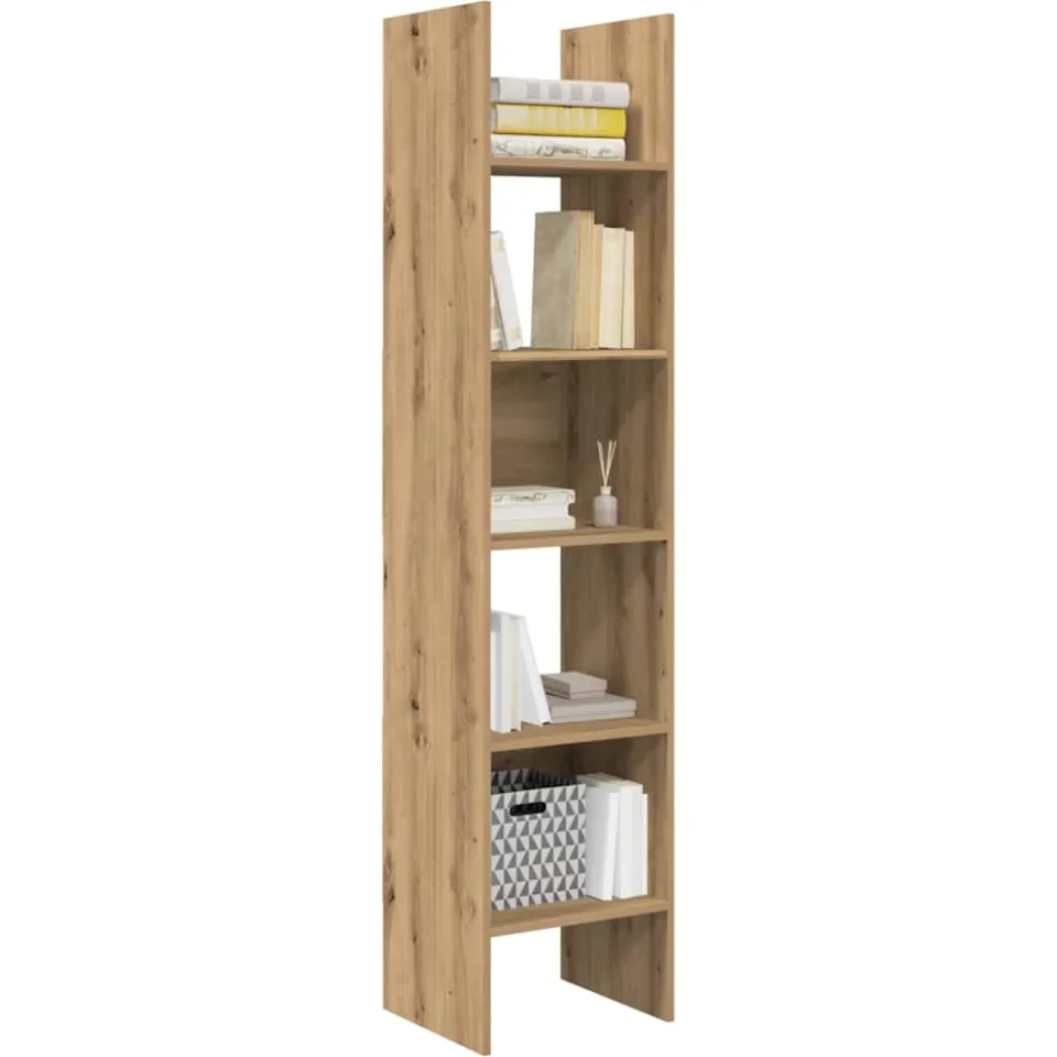 vidaXL Boekenkast 5-laags 40 x 35 x 180 cm Bewerkt hout Artisan Eiken Bruin
