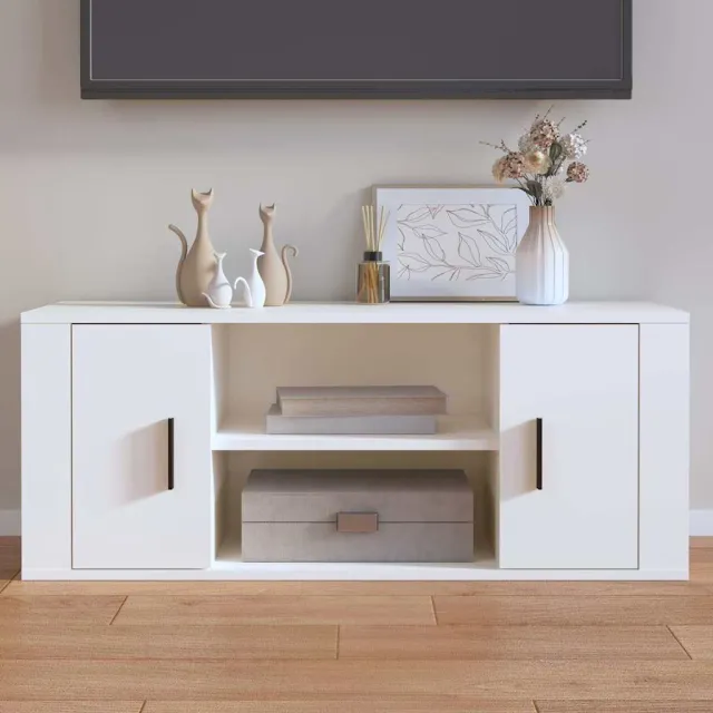 vidaXL Tv-meubel 100x35x40 cm bewerkt hout wit, foto 2