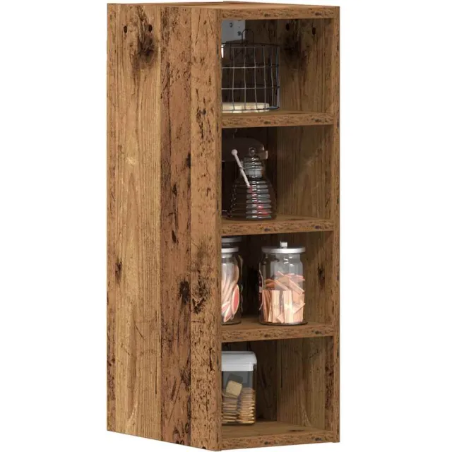 vidaXL Bovenkast Riga 20x29,5x60 cm bewerkt hout oud houtkleurig Bruin