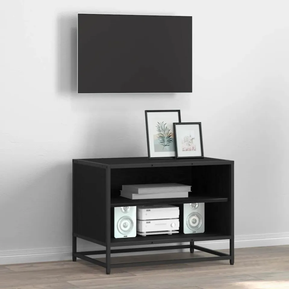 vidaXL TV Eenheden 61 x 40 x 46 cm Zwart Eiken Bewerkt hout, foto 4
