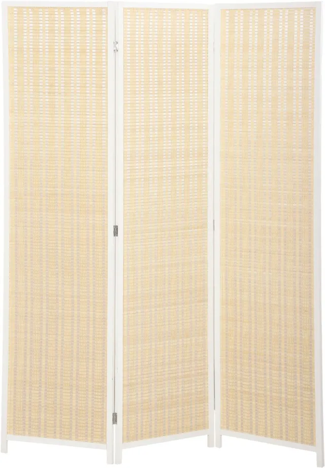 Homcom Kamerscherm - Bamboe - 135x1,7x180cm - Wit