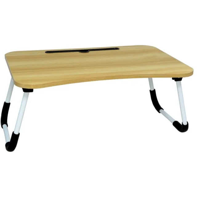Gerimport Laptoptafel - opklapbaar - bed - dienblad - bruin - 29 x 48 x 21 cm - op bed