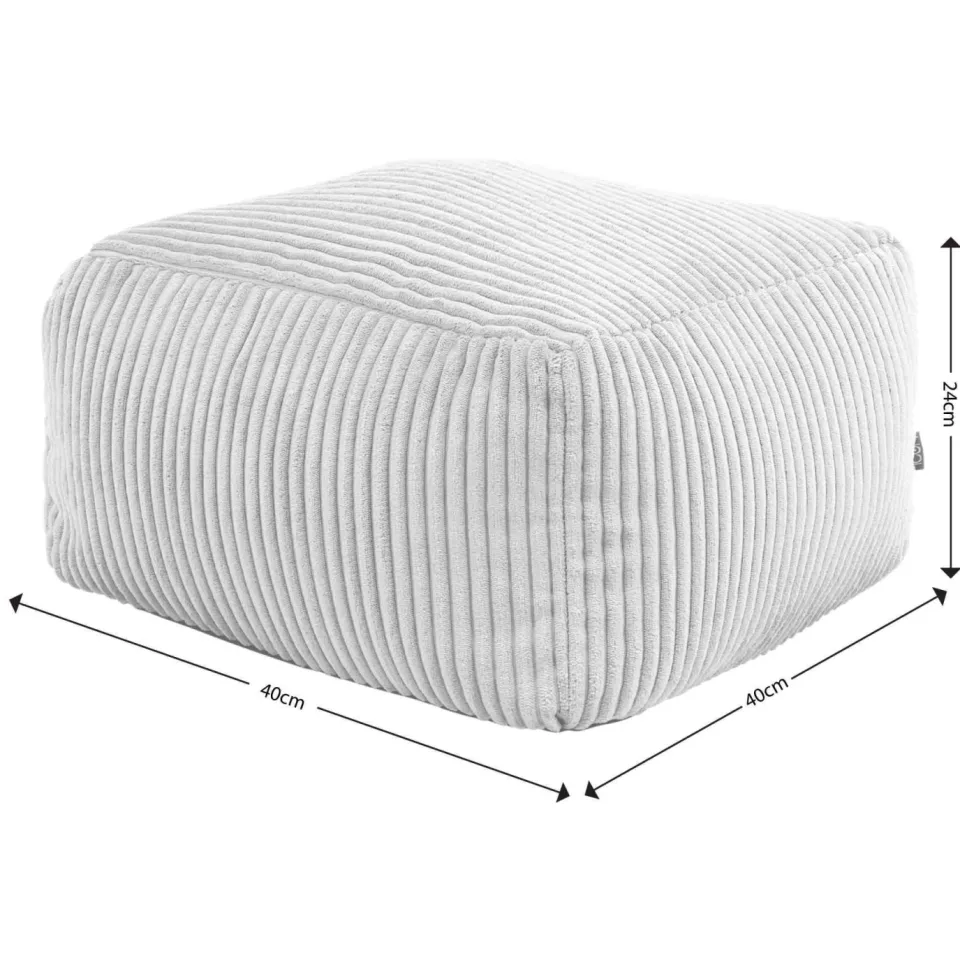 icon - Amara Poef - Zitzak Poefje - Ribfluweel - Beige, foto 5
