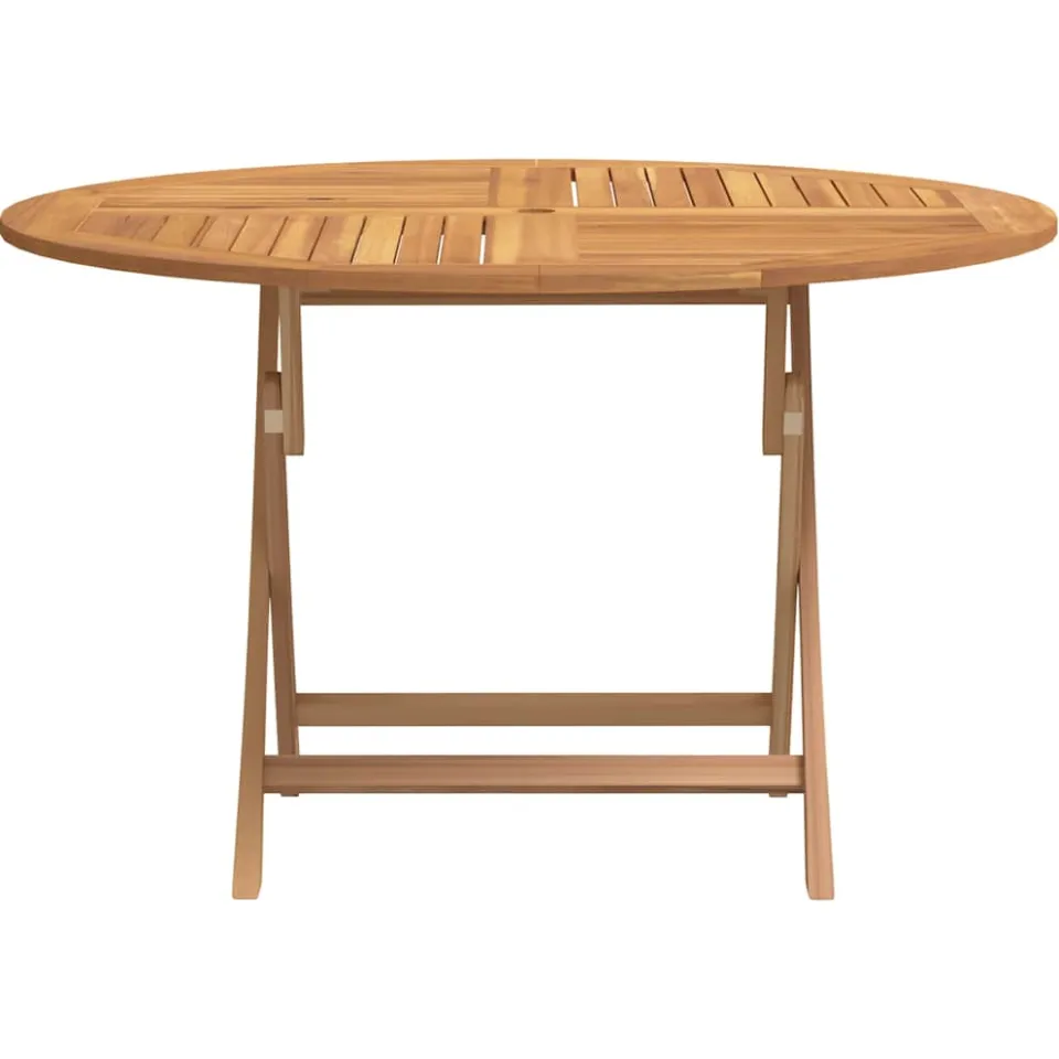 vidaXL Tuintafel inklapbaar Ø 110x75 cm massief teakhout Bruin