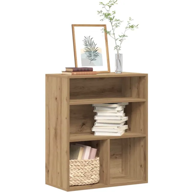 vidaXL Boekenkast 60x30x71,5 cm bewerkt hout artisanaal eikenkleur Bruin