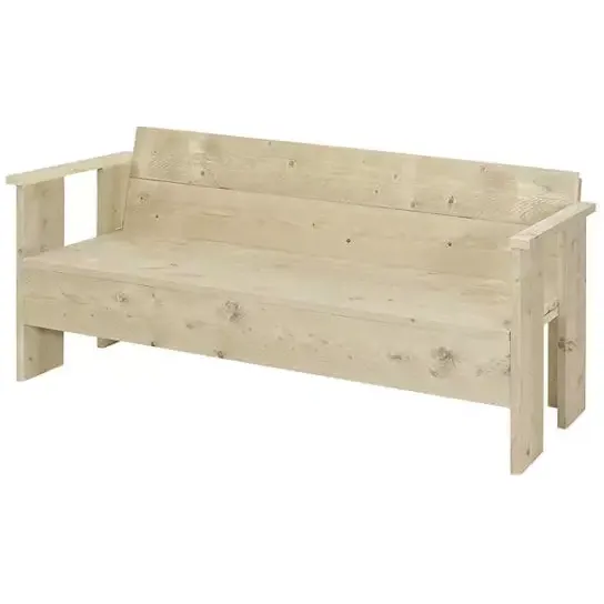 Steigerhouten tuinbank Beya met armleuningen