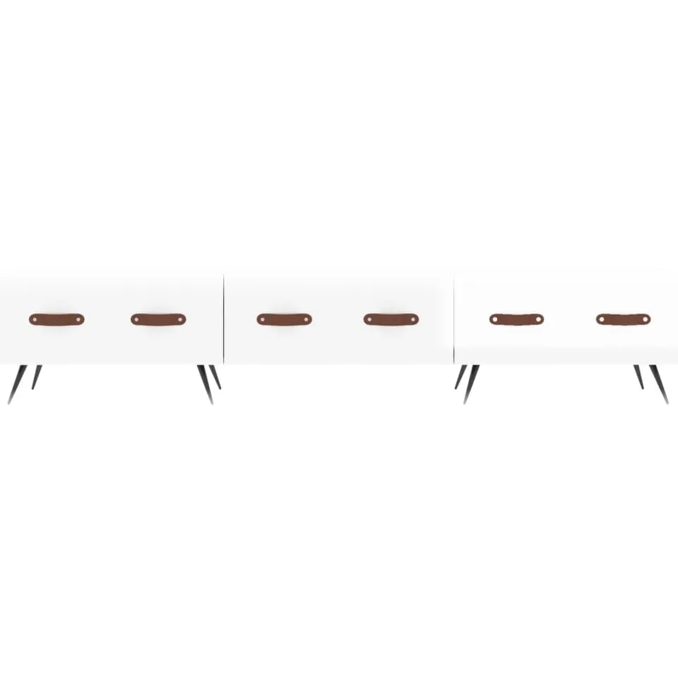 vidaXL Tv-meubel 150x36x30 cm bewerkt hout hoogglans wit
