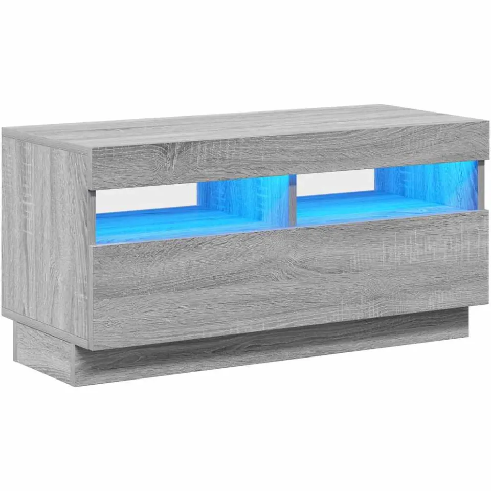 vidaXL Tv-meubel met LED-verlichting 80x35x40 cm grijs sonoma eiken