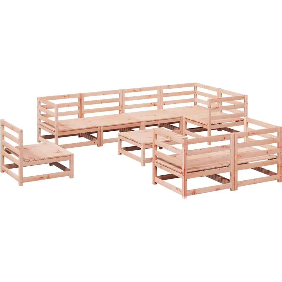 vidaXL 9-delige Loungeset massief douglas vurenhout bruin, foto 3