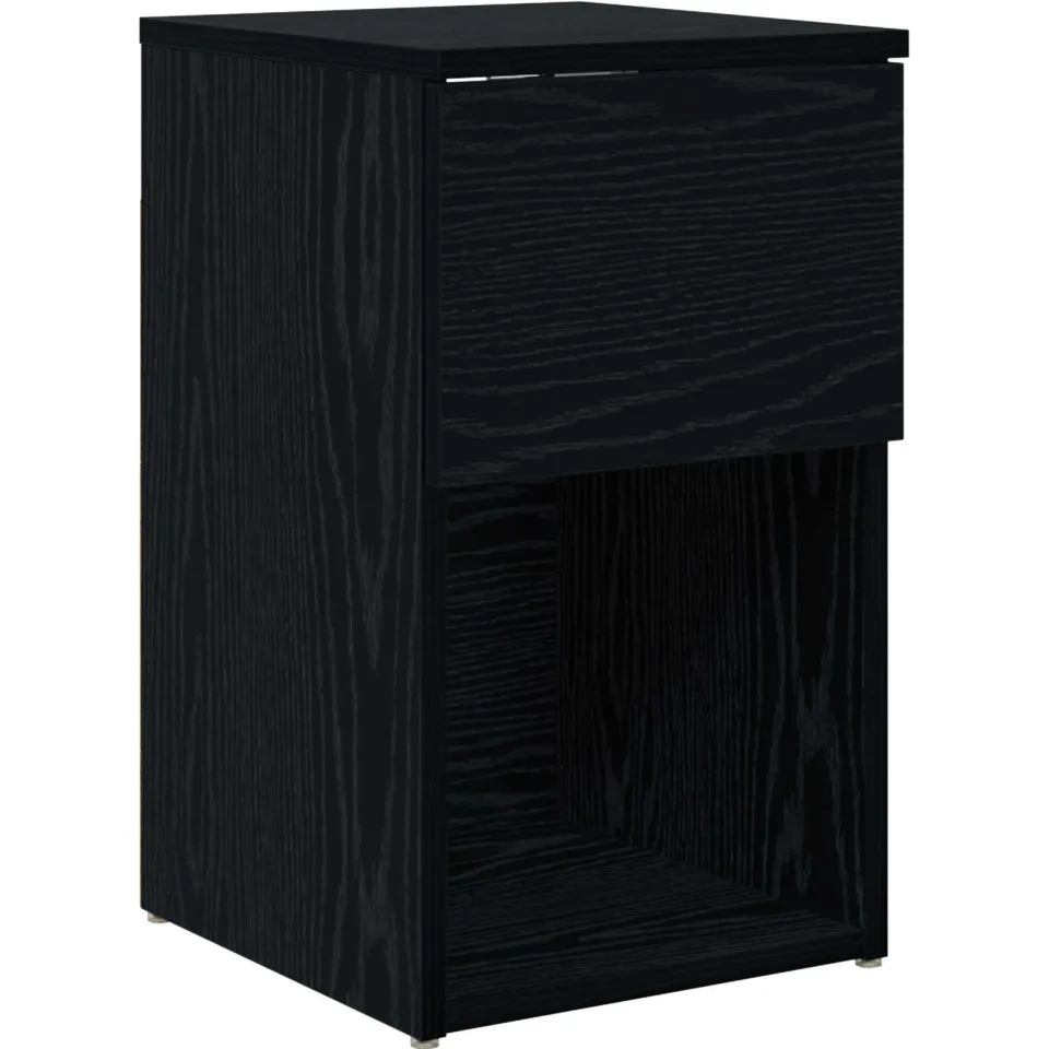 vidaXL Bed kast Zwart eiken 29 x 31,5 x 49 cm Bewerkt hout, foto 3