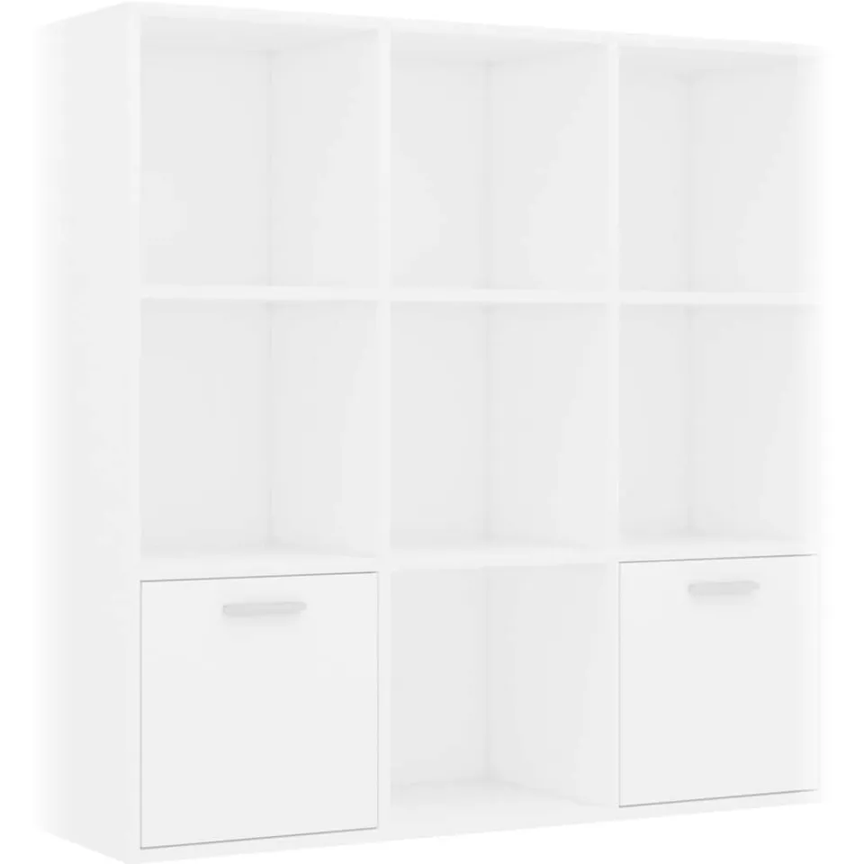 vidaXL Boekenkast 98x30x98 cm bewerkt hout wit