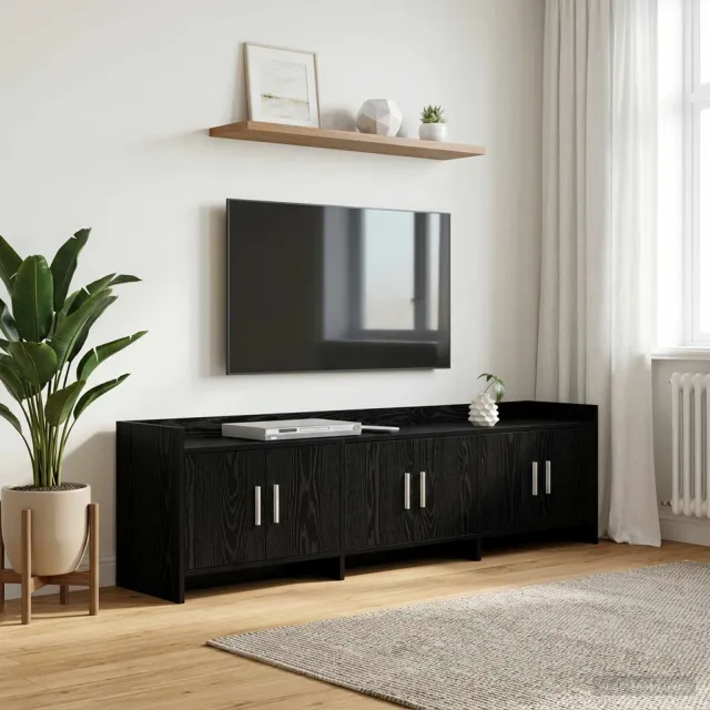 vidaXL TV-kast 168 x 33 x 47 cm Zwart eiken Bewerkt hout, foto 2