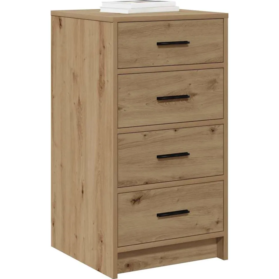 vidaXL Dressoir artisanaal eikenkleurig 40 x 41 x 75 cm Bewerkt hout Bruin