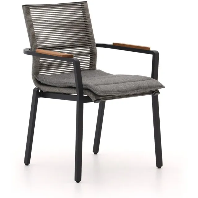 Bellagio tuinmeubelen Bellagio Marudo/Furato ellips 240cm dining tuinset 7-delig stapelbaar Zwart