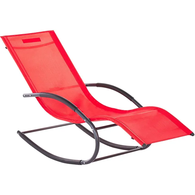 Beliani CARANO II - Strandstoel - Rood - Staal