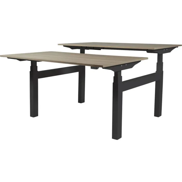 Schaffenburg Zit Sta Bureau (2pp) - Elek 180x80/80 robson - zw frame Zwart (RAL9005)/Robson Eiken