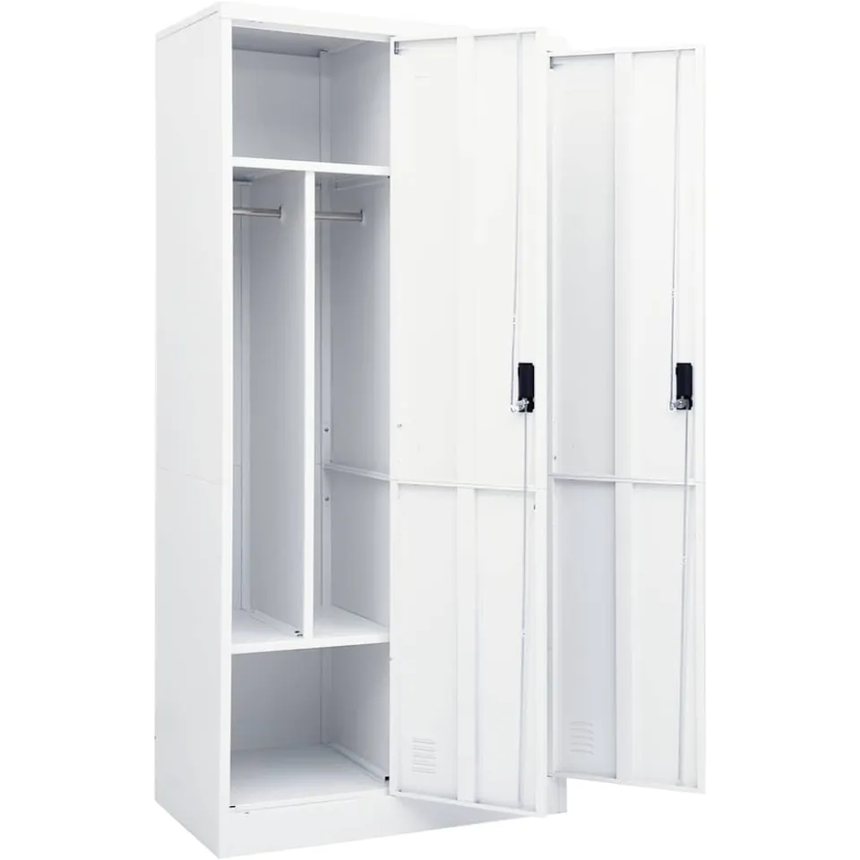vidaXL Kledingkast 80x50x180 cm staal wit, foto 3