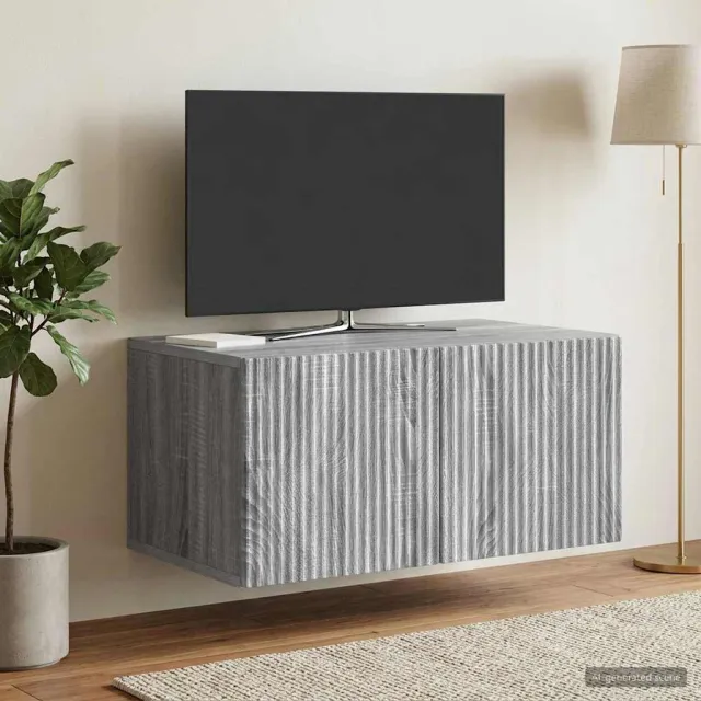 vidaXL Wandbeugel TV-kast 59,5 x 41 x 30 cm Grijs sonoma Bewerkt hout