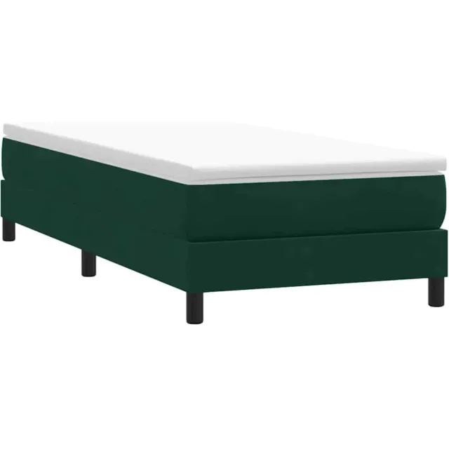 vidaXL Boxspring zonder matras fluweel donkergroen 100x210 cm