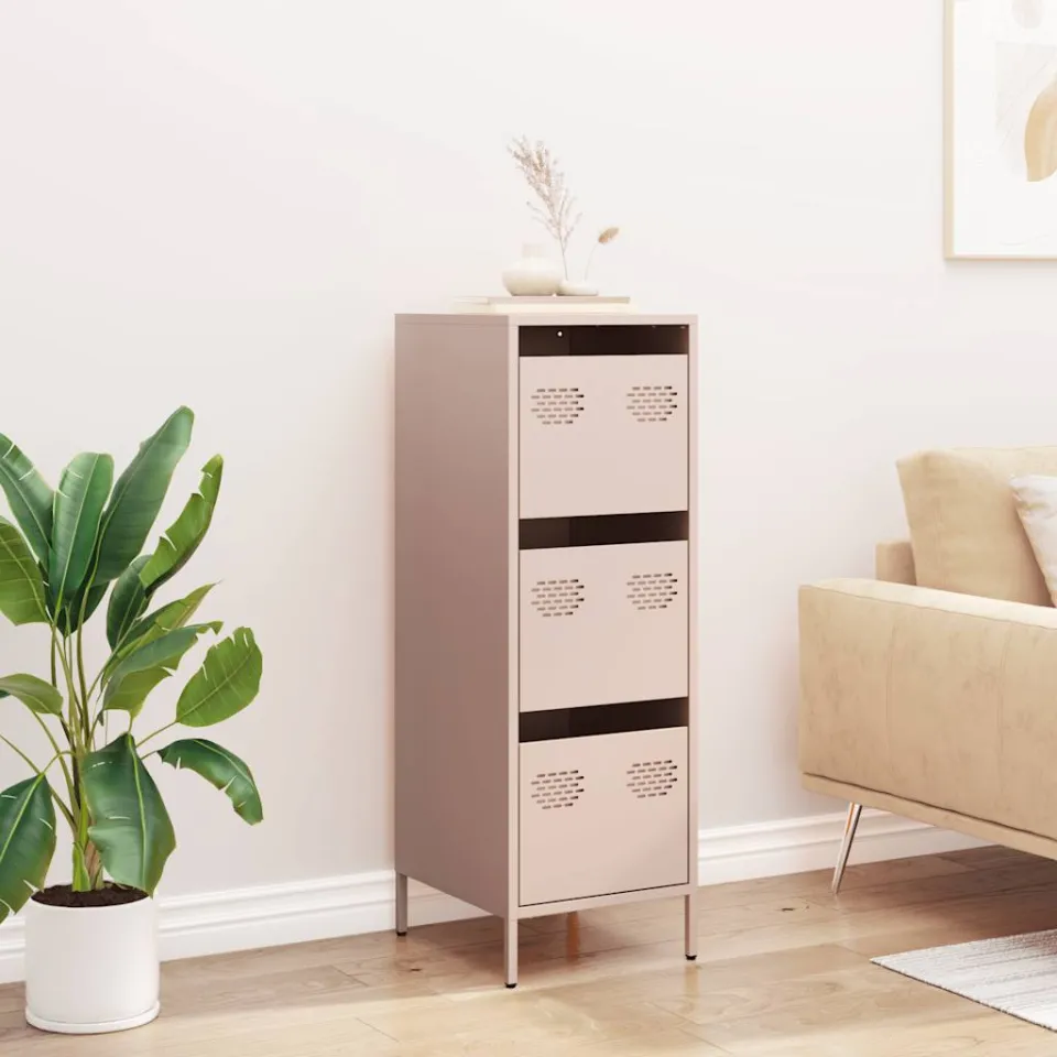 vidaXL Hoge kast 39x35x103,5 cm staal zwart, foto 2