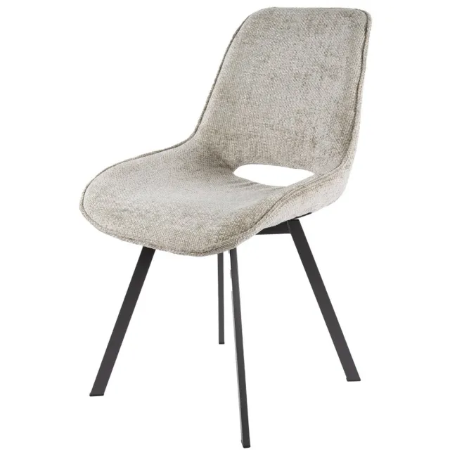 AnLi Style Stoel Swivel draaibaar - Rich zand - set van 4 Naturel