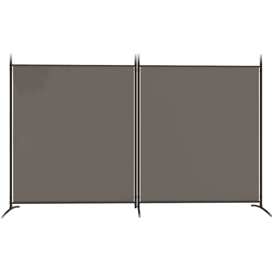 vidaXL Kamerscherm met 2 panelen 346x180 cm stof antracietkleurig Anthraciet