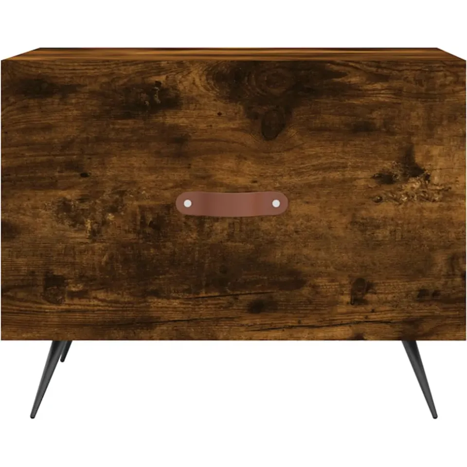 vidaXL Salontafel 50x50x40 cm bewerkt hout gerookt eikenkleurig