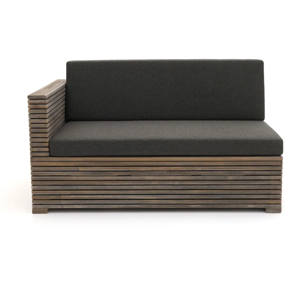ROUGH Furniture ROUGH-C chaise longue loungeset 3-delig bruin, foto 4