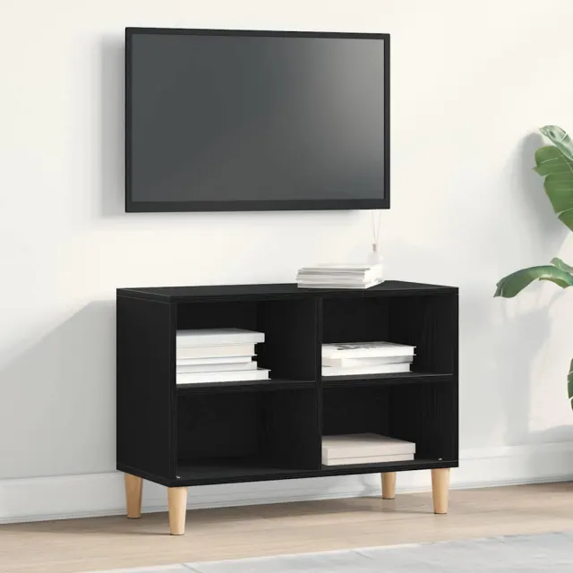 vidaXL TV-kast 69,5 x 30 x 50 cm Zwart Eiken Bewerkt hout, foto 2