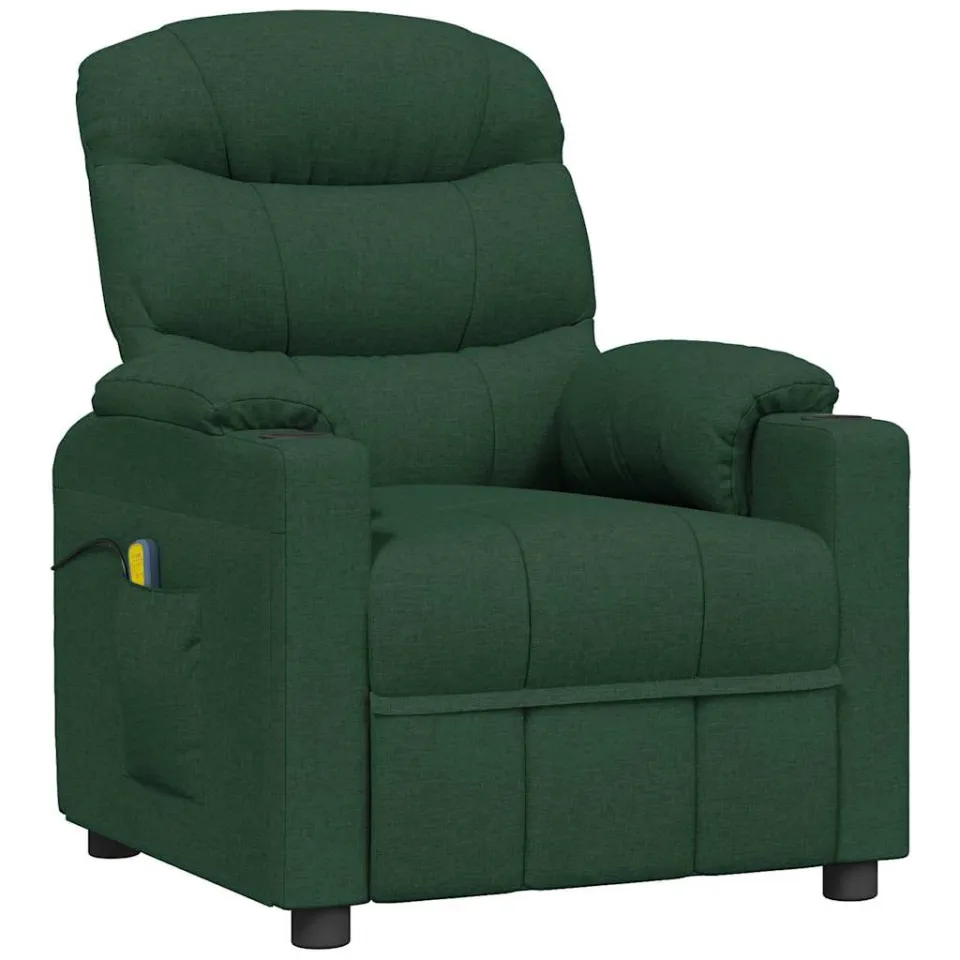 vidaXL Massagestoel stof donkergroen groen, foto 3