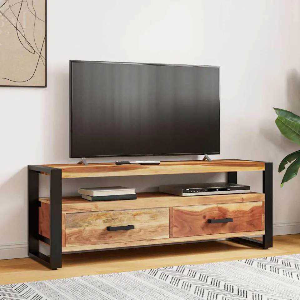 vidaXL Tv-meubel 120x35x45 cm hout met honingkleurige afwerking bruin, foto 3