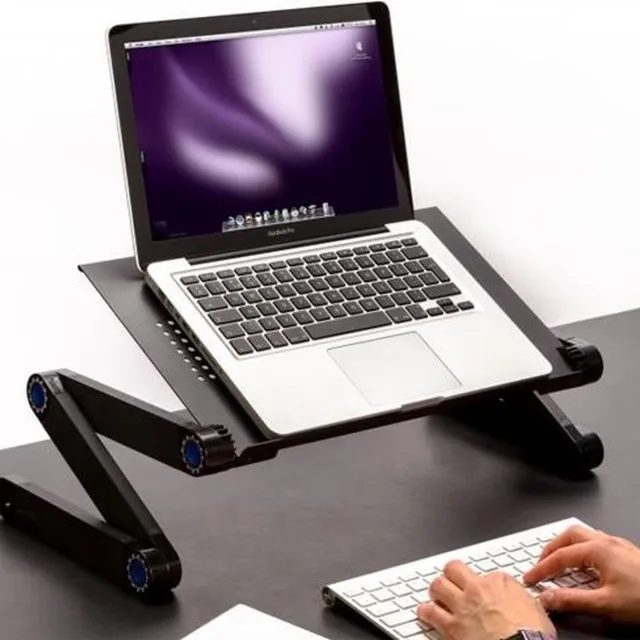 Technosmart Laptop Tafel | Verstelbaar | laptopstandaard zwart | Wendbaar All Grey
