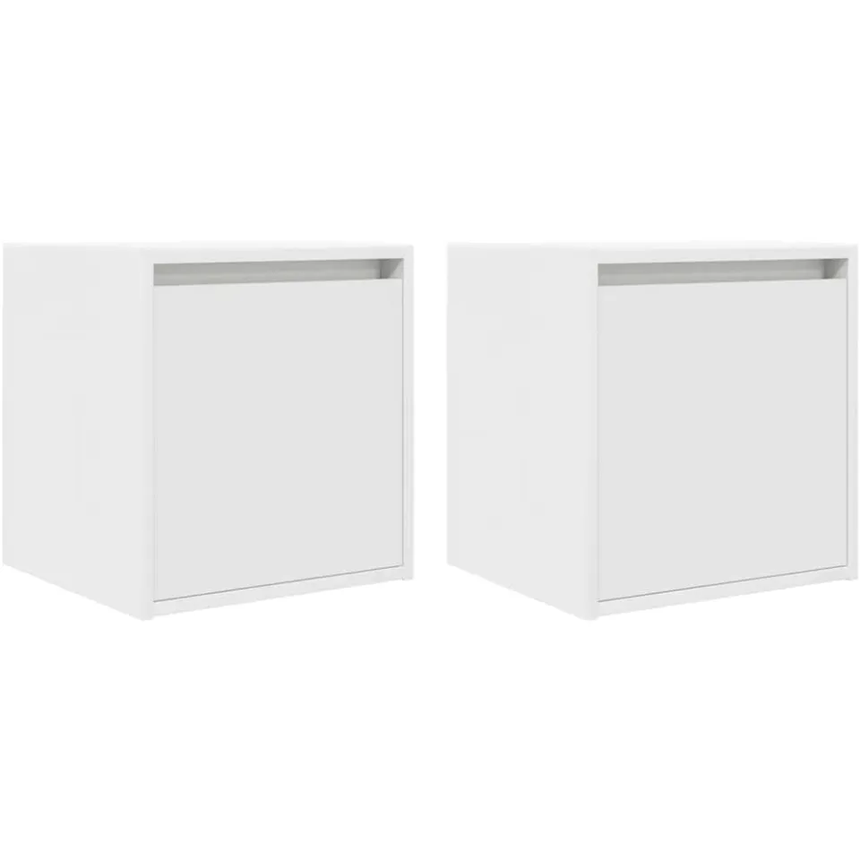 vidaXL Nachtkastjes wandgemonteerd 2 st 38x34x40 cm wit