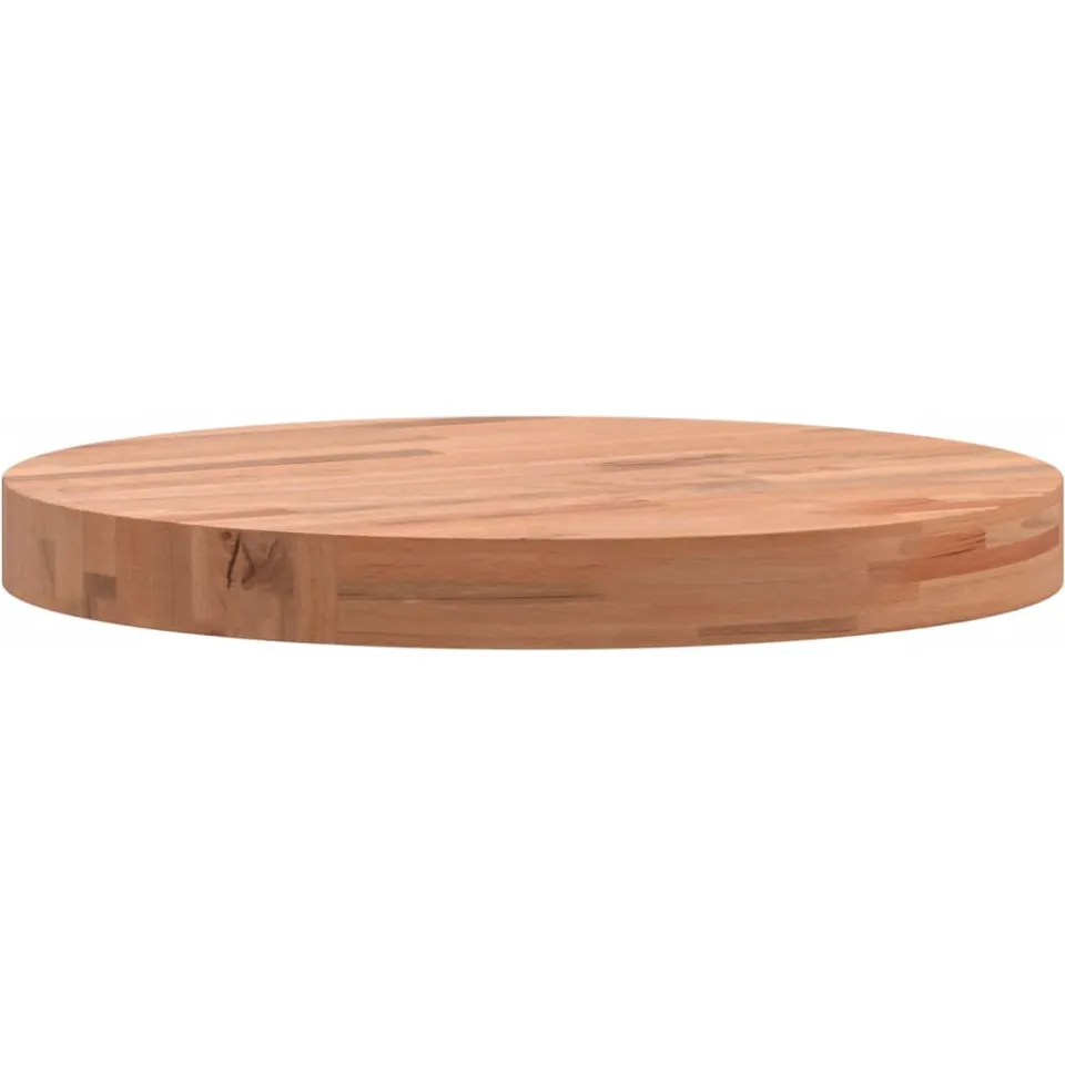 vidaXL Tafelblad rond Ø40x4 cm massief beukenhout Bruin