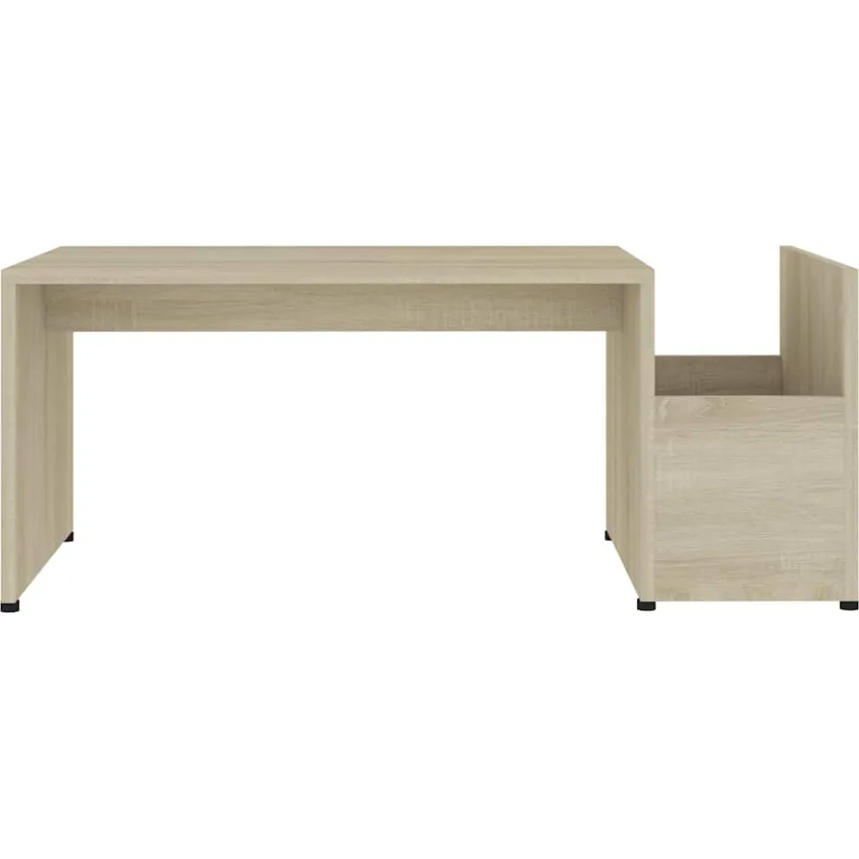 vidaXL Salontafel 90x45x35 cm bewerkt hout sonoma eikenkleurig Bruin