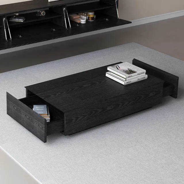 DECOMOR Salontafel 120cm x 60cm – Chic Collection – Zwart eiken