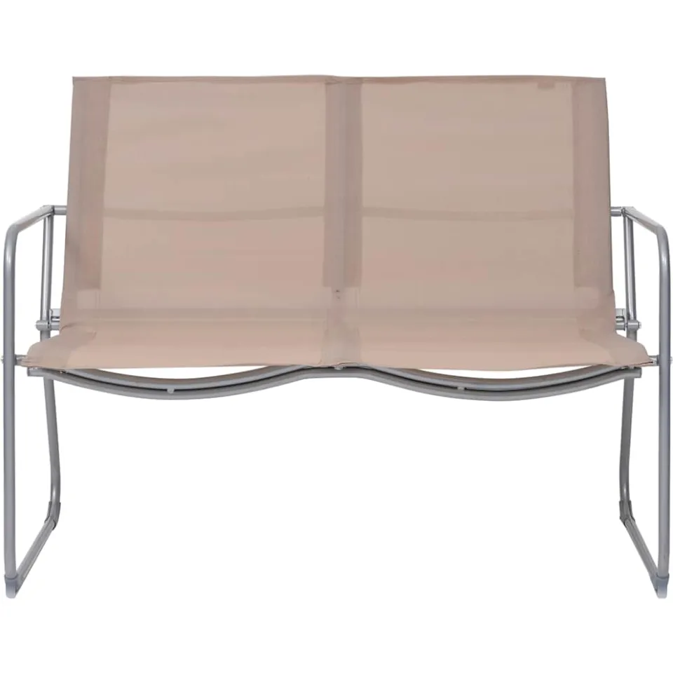 vidaXL 4-delige Loungeset stof en staal taupe, foto 2