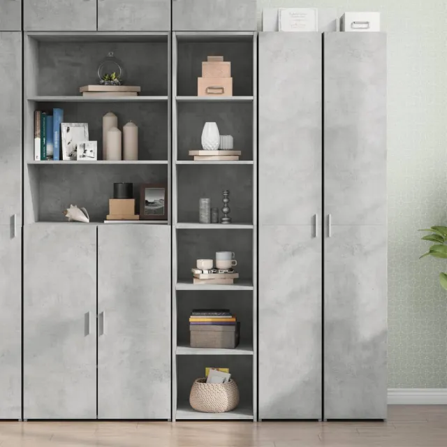vidaXL Hoge kast 40x41x185 cm bewerkt hout betongrijs grijs, foto 2