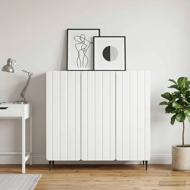 vidaXL Dressoir Wit 89 x 34,5 x 82 cm Bewerkt hout, foto 2
