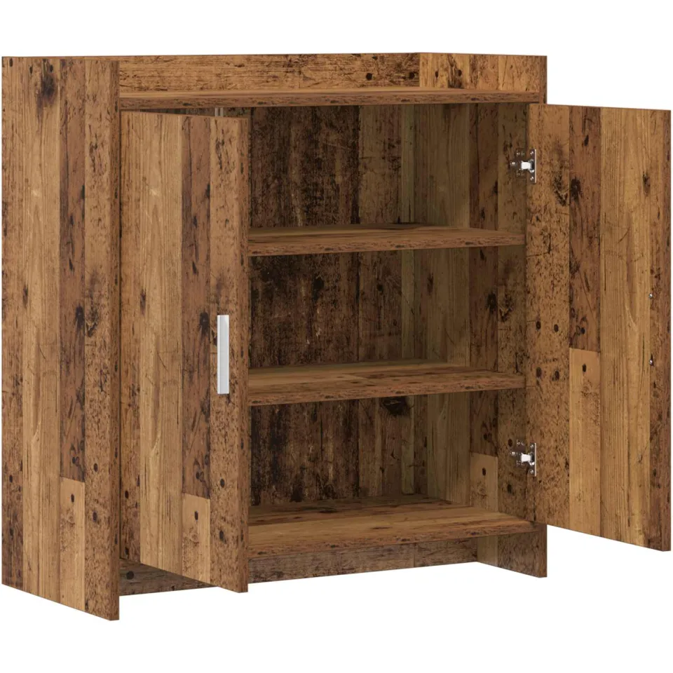 vidaXL Dressoir Oud hout 72 x 36 x 80 cm Bewerkt hout bruin, foto 4