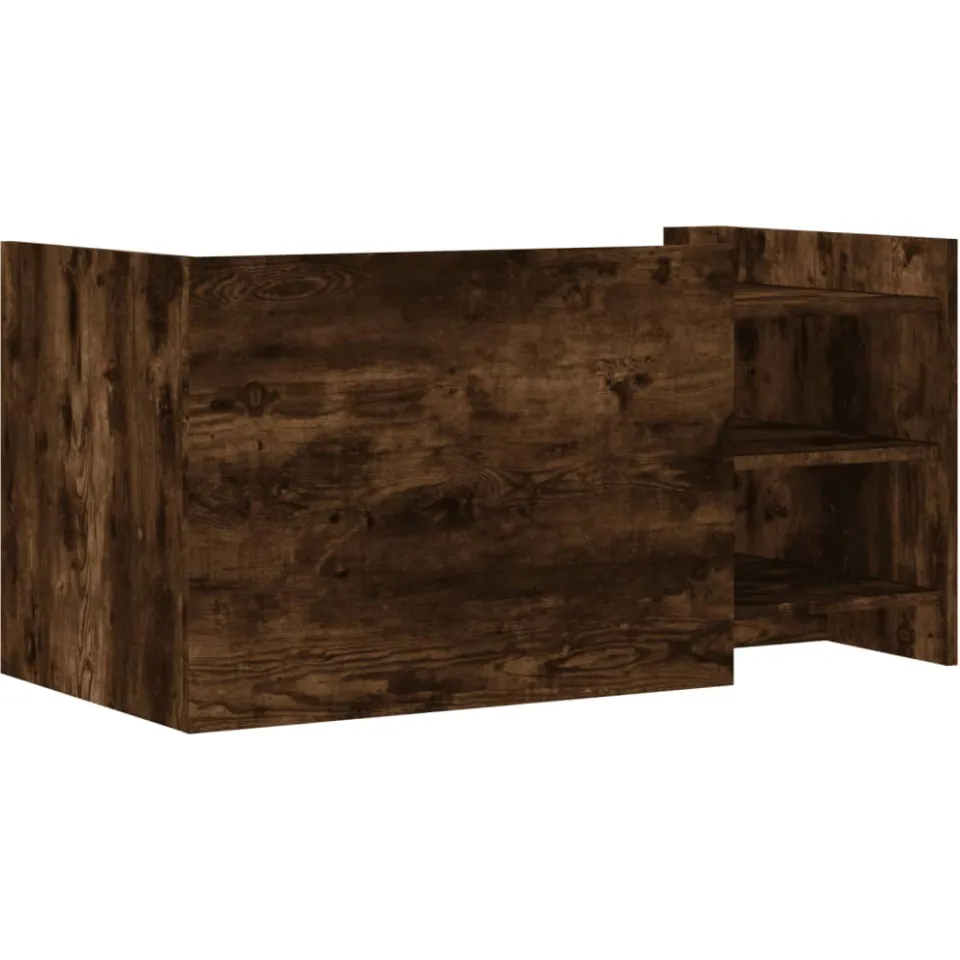 vidaXL Salontafel 100x50x50 cm bewerkt hout gerookt eikenkleurig, foto 4