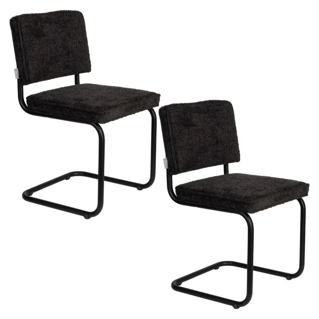 Zuiver Ridge Soft eetkamerstoel zwart