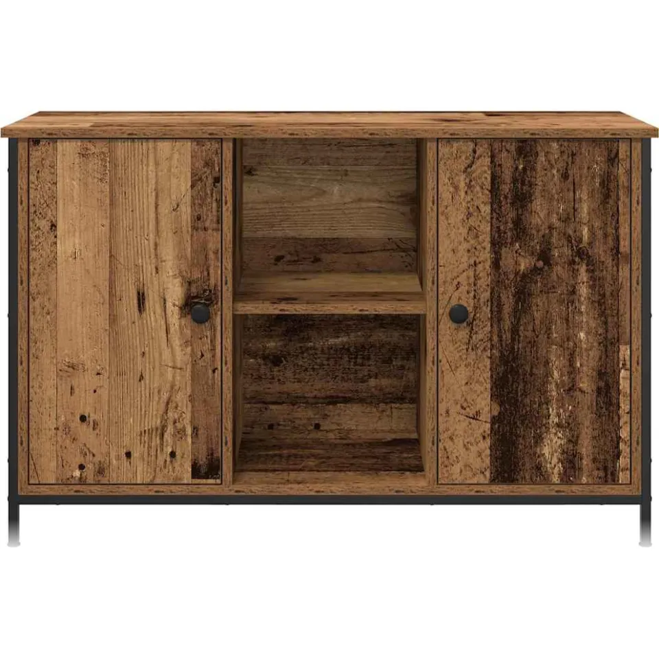 vidaXL Tv-meubelset 101 x 35 x 65 cm Oud Hout Bewerkt hout Bruin