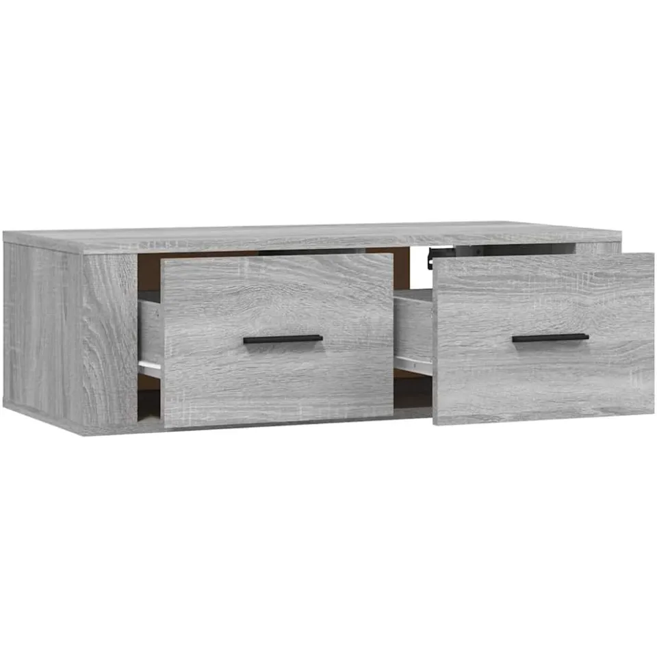 vidaXL Tv-hangmeubel 80x36x25 cm bewerkt hout grijs sonoma eikenkleur, foto 3