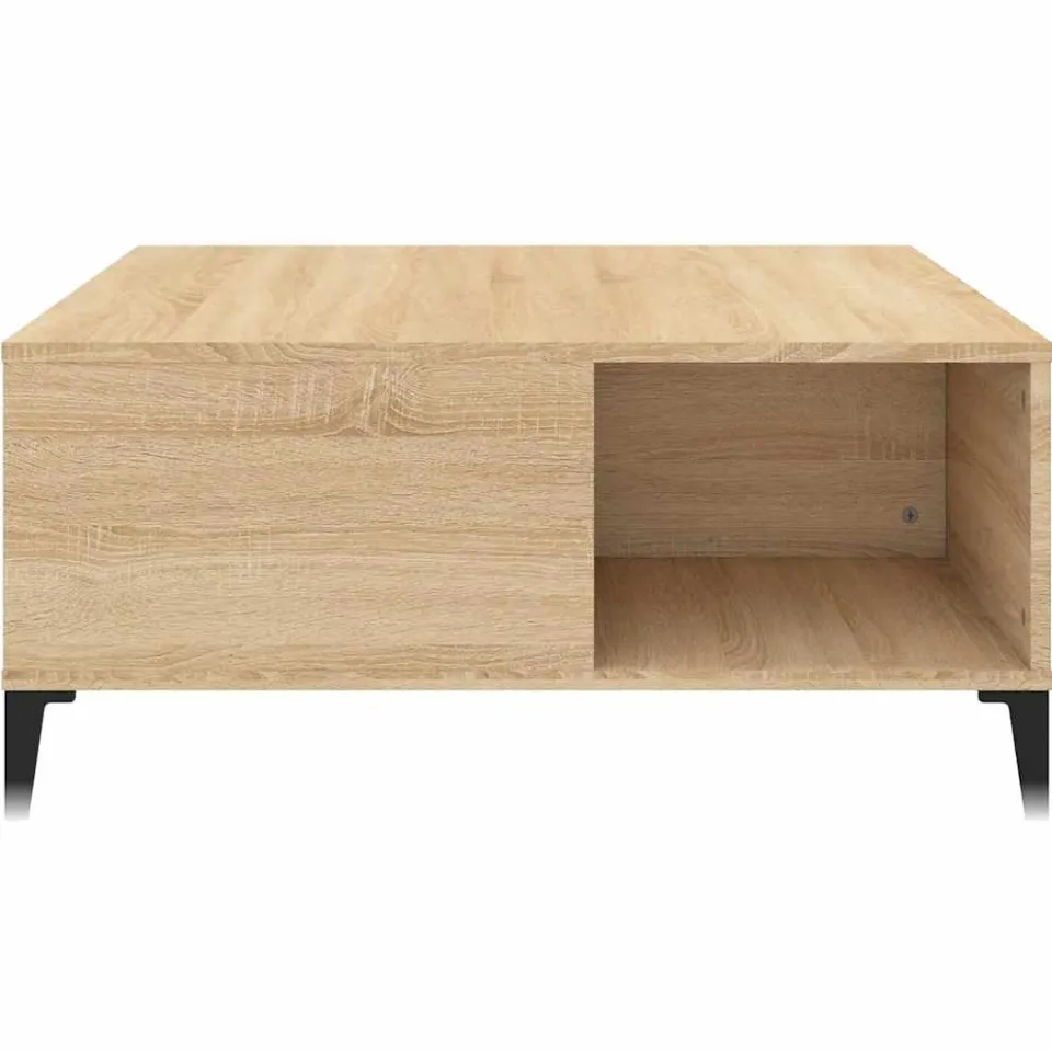vidaXL Salontafel 80x80x36,5 cm bewerkt hout sonoma eikenkleurig, foto 4