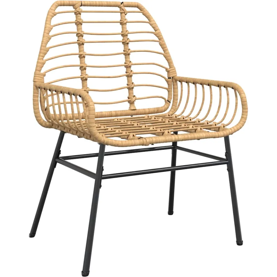 vidaXL 5-delige Tuinset poly rattan glas bruin, foto 3