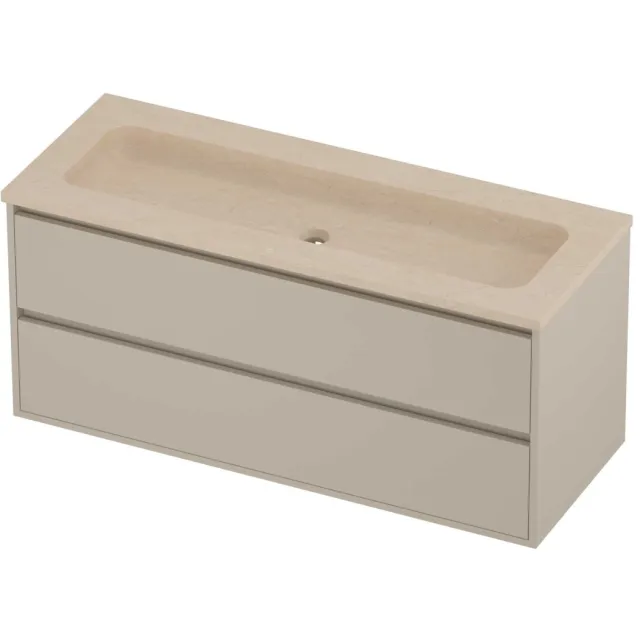 Proline Rollo Badmeubelset Hardsteen Elegant Centraal 120x46x54 cm Sand Stone Soft Linen Beige